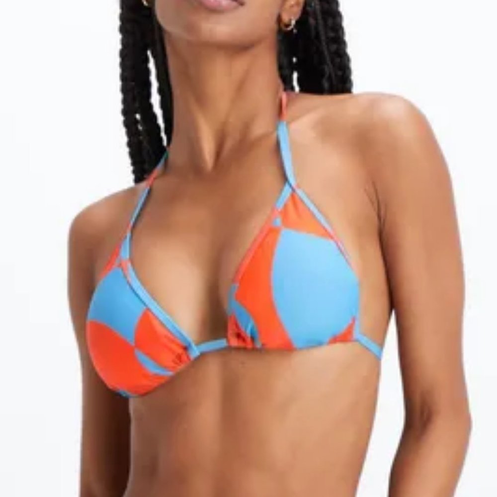 Nwt Fabletics Triangle String Bikini Top, Floral … - image 1